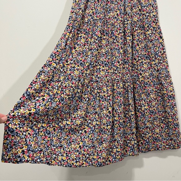 Old Navy Tiered Ditsy Floral Tiered Maxi Midi Skirt Cottagecore Boho Tall M - Picture 7 of 13
